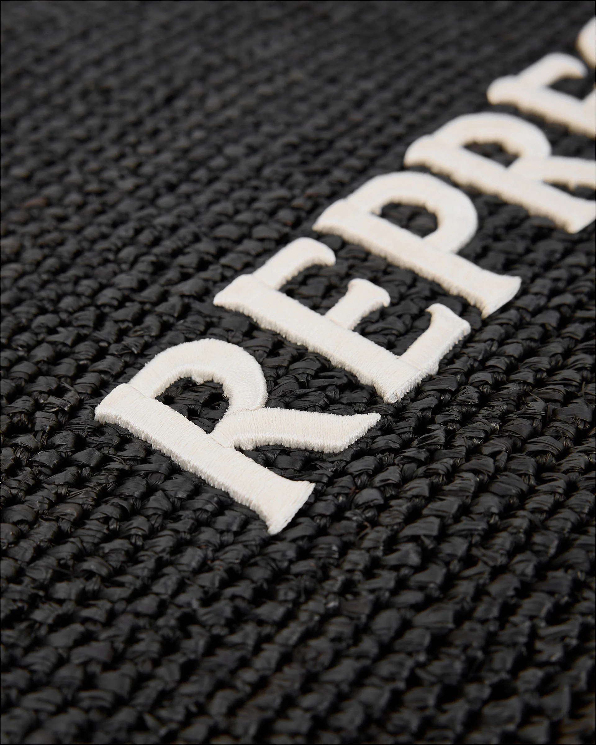 Raffia Tote Bag - Jet Black - Image 3